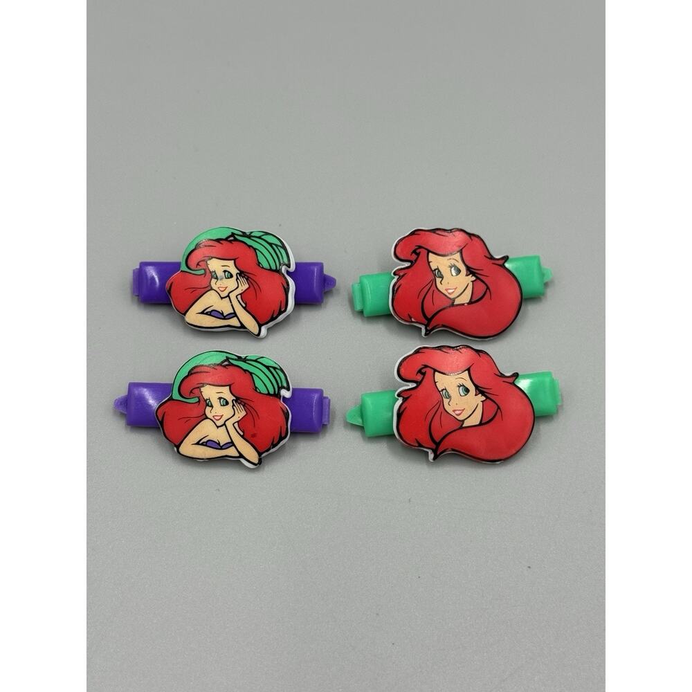 Vintage Disney's The Little Mermaid Barrette Clips 2 Sets 4 Total